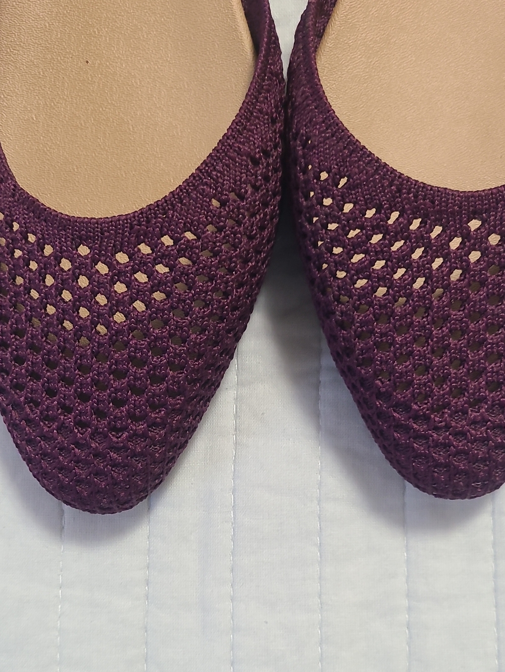 NWOT Rothy's The Almond Slingback Minimalist Airy Stretchy Plum Mesh Sz 10.5 - Picture 4 of 7